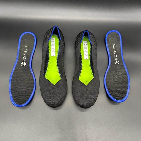 Rothys Ballet Flats Shoes Womens Size 11 Black Round Slip On Business Casual - Picture 3 of 13